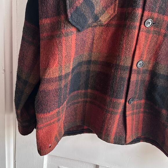 Vintage 1950s Faribault Woolen Mills Faribo Woolens Wool Plaid Shirt Jacket - Picture 4 of 7